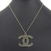 Chanel COCO Mark Necklace Gold/black Plated Gold 13g Women Used