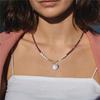 Baroque Pearl Pendant Necklace for Women 3mm Natural Stone Beaded Heart Buckle Necklaces Vintage Wedding Elegant Jewelry Gifts