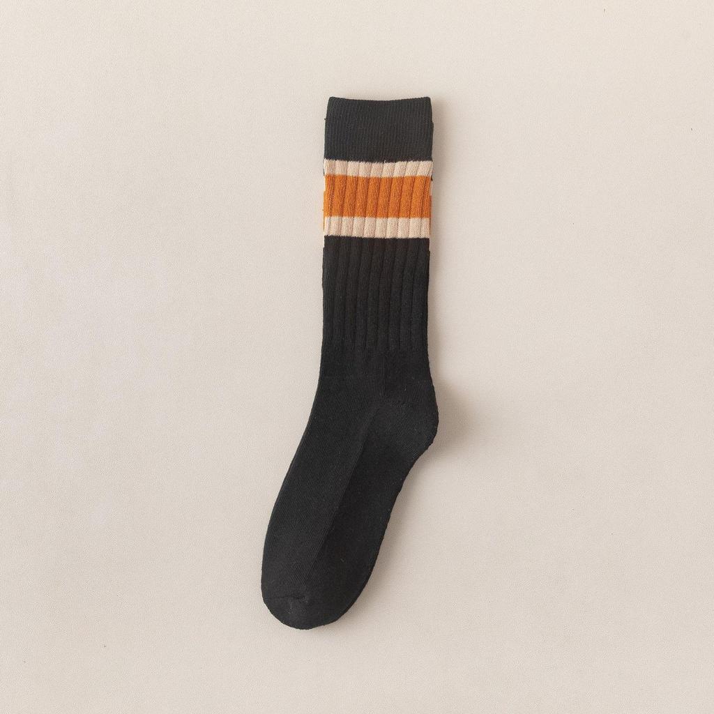 Herren Mid-Tube Verdickte Wintersocken - Warme Samtgestreifte Socken für Herbst & Winter