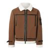 European and American Style Lapel-neck Fleece Leather Jacket, Men's Fur Integrated Large-size Leather Jacket