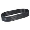 Outdoor 6.5ft Oval Raised Garden Bed GRS Certified Galvanized Metal Planter Box Rot-Resistant Recycled Eco-Friendly Material Pl