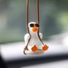 Accessories Birthday School Bag Duck Car Pendant Car Pendant Decor Straw Hat Swing Duck Car Hanging Ornament Swing Duck