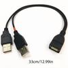 Highly Speed USB2.0 Y Splitter USB Splitter Cable for Simultaneous Charging and Data Syncing with Durability 28AWG Wire