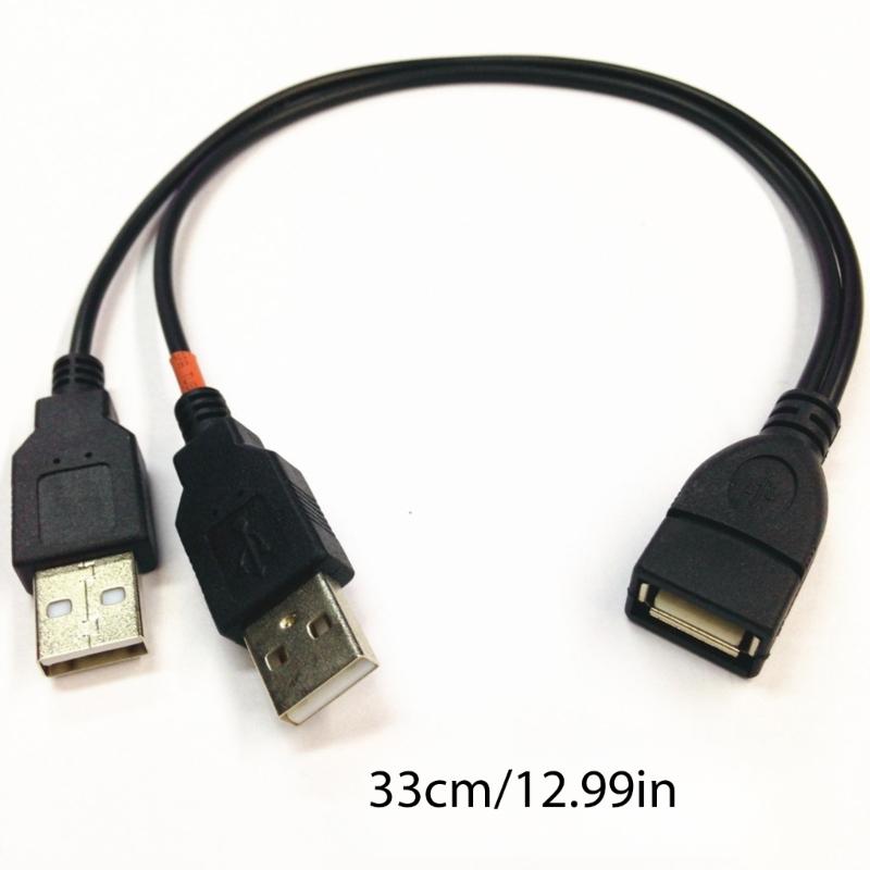 Highly Speed USB2.0 Y Splitter USB Splitter Cable for Simultaneous Charging and Data Syncing with Durability 28AWG Wire