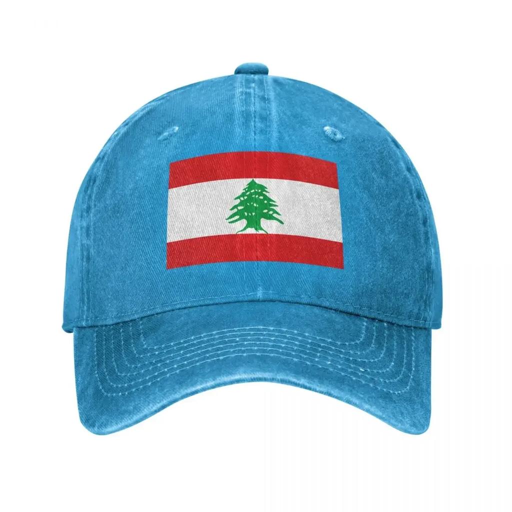 Flag Of Lebanon Unisex Women Baseball Cap Distressed Denim Caps Hat Vintage Outdoor Activities Adjustable Snapback Cap