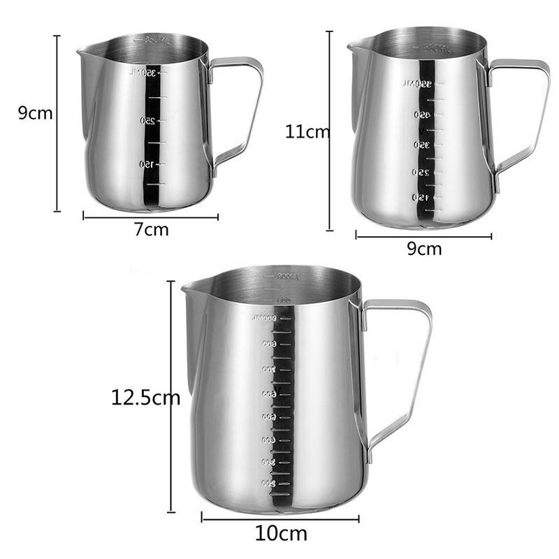 Stainless Steel Milk Craft Coffee Latte Frothing Art Jug Pitcher Mug Cup 7 Sizes Stainless Steel Milk Craft Coffee Latte Frothing Art Jug Pitcher Mug Cup 7 Sizes