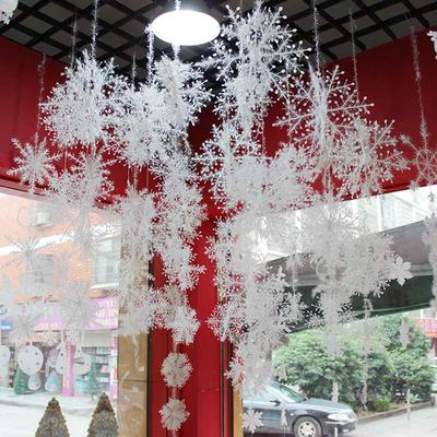 3PCS White Snowflake Christmas Ornaments Party Home Decor MIT
