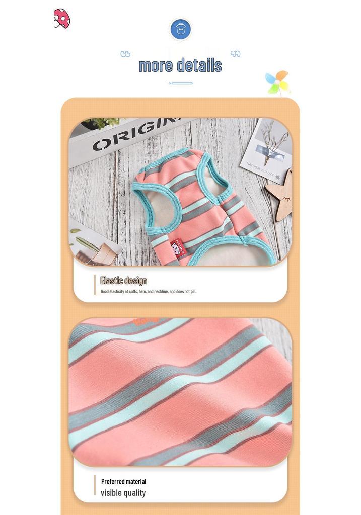 Colorful Striped Warm Vest for Pets - Autumn/Winter Style for Teddy, Pomeranian, Bichon, Cats, and Dogs