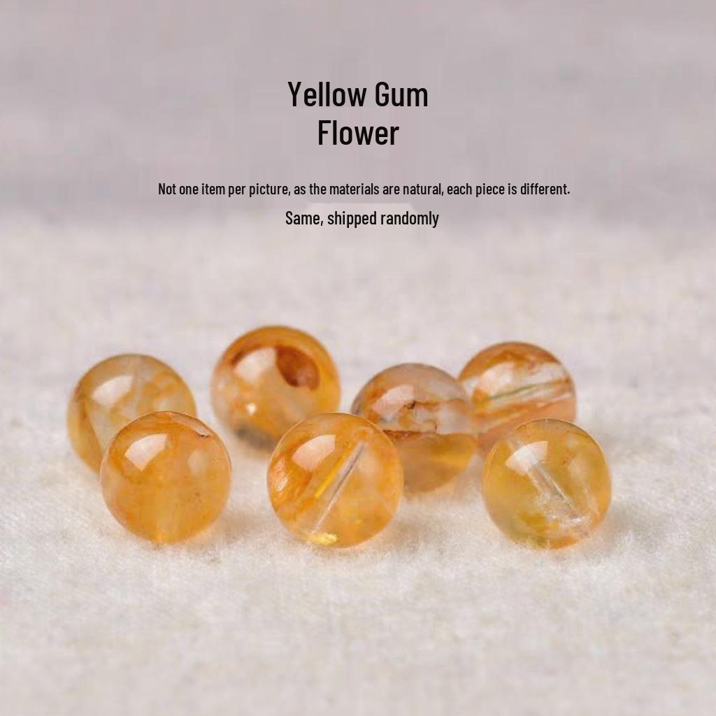 

Natural Yellow Phantom Quartz Round Beads Bracelet for Men and Women - DIY Jewelry Accessory 10mm single bead