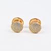 European & American Luxury Diamond-Set Oval Ear Cuffs - Exquisite Cold Style Earrings
