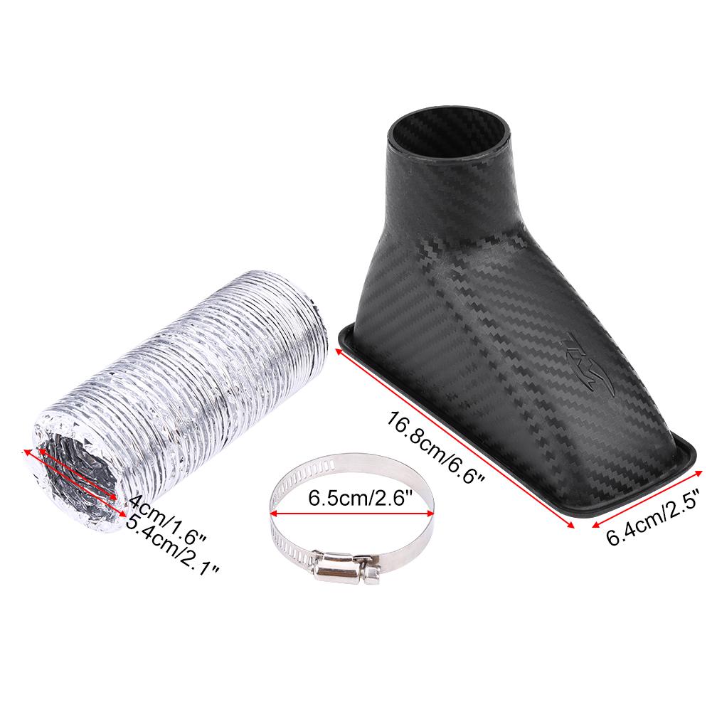 Carbon Fiber Universal Car Turbo Turbine Inlet Pipe Air Funnel