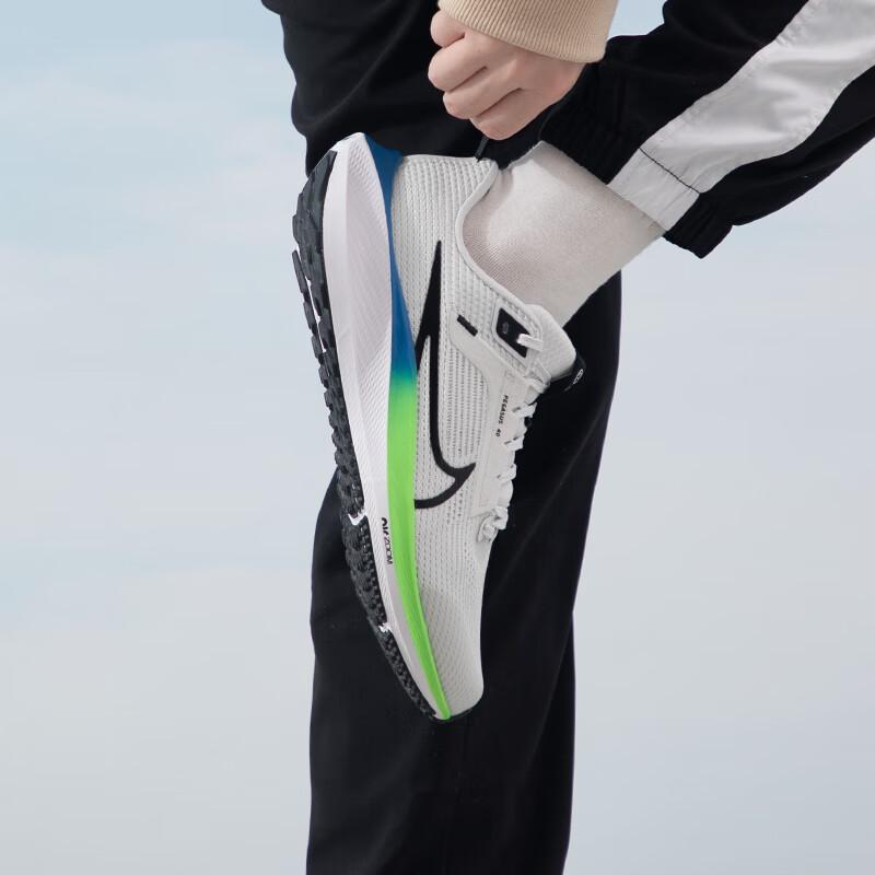 Nike Air Zoom Pegasus 40 GS Platinum Tint Green Strike Kids Sneakers White Black DX2498-006