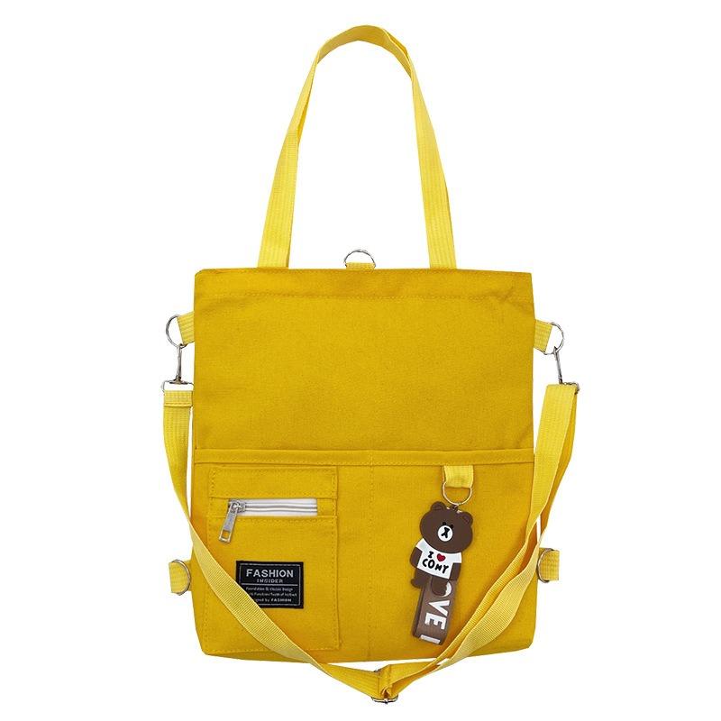 Fashion Bear Doll Canvas Women's Bag New Large-capacity Shopping Women's Shoulder Messenger Bag