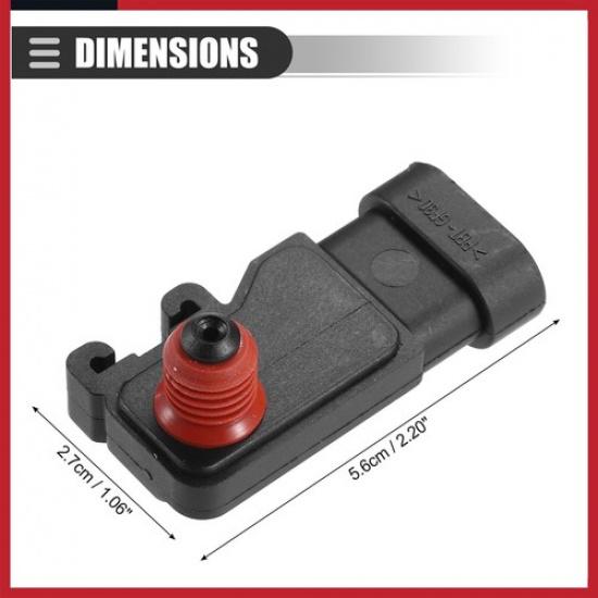 MAP Manifold Air Pressure Sensor for Chevrolet Cavalier 2.2L Plastic No.16212460