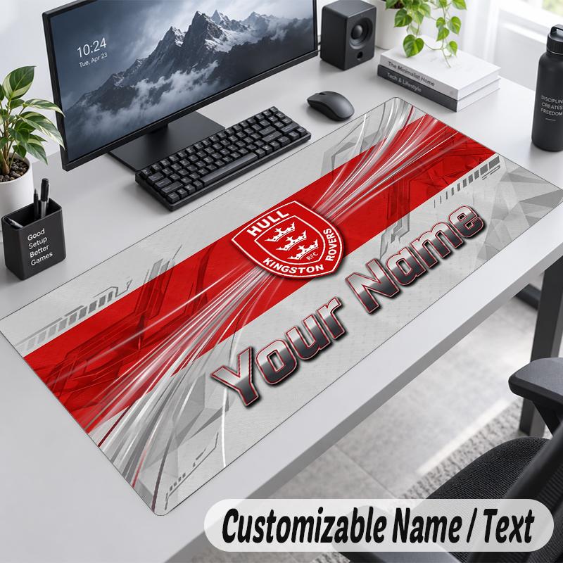 Custom Name Text Mouse Pad Hull KR Personalized Desk Pad For Work And Gaming