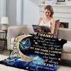 Bonus Daughter Flannel Blanket – Heartwarming Gift from Stepmom/Stepdad – Thoughtful Birthday Keepsake – Cozy Personalized Throw