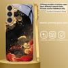 Red Vortex Pattern For Samsung Galaxy S26 S20 FE S21 Ultra S23 Plus S24 Ultra S25 S21+ S22Plus S26 S24 Golden Glass Phone Case
