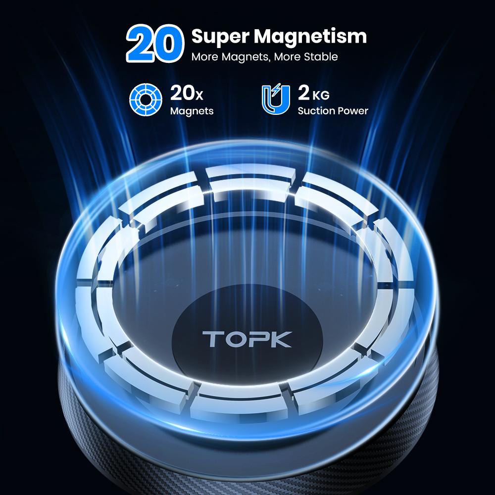 TOPK Magnetic Car Phone Holder Air Vent Car Phone Stand For Magsafe iPhone 15 14 13 ProMax Xiaomi Samsung Strong Magnet Holder 7