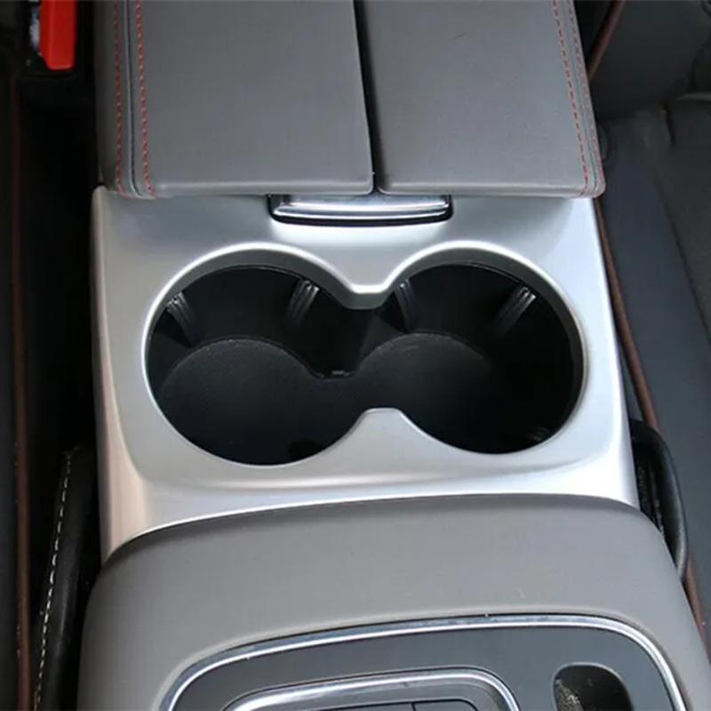 Central Console Front Water Cup Holder Panel Decoration Cover Trim Carbon Fiber Accessories For Citroen C5 Aircross 2018 - 2024