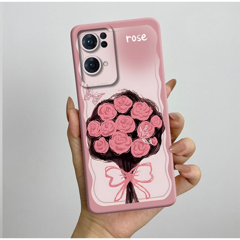 Für Oppo Reno7 Pro 5G Hülle Schöne Schmetterlingsblumen Weiche Fundas Handyhülle Für Oppo Find X5 FindX5 Lite Reno 7 5G Rückseite