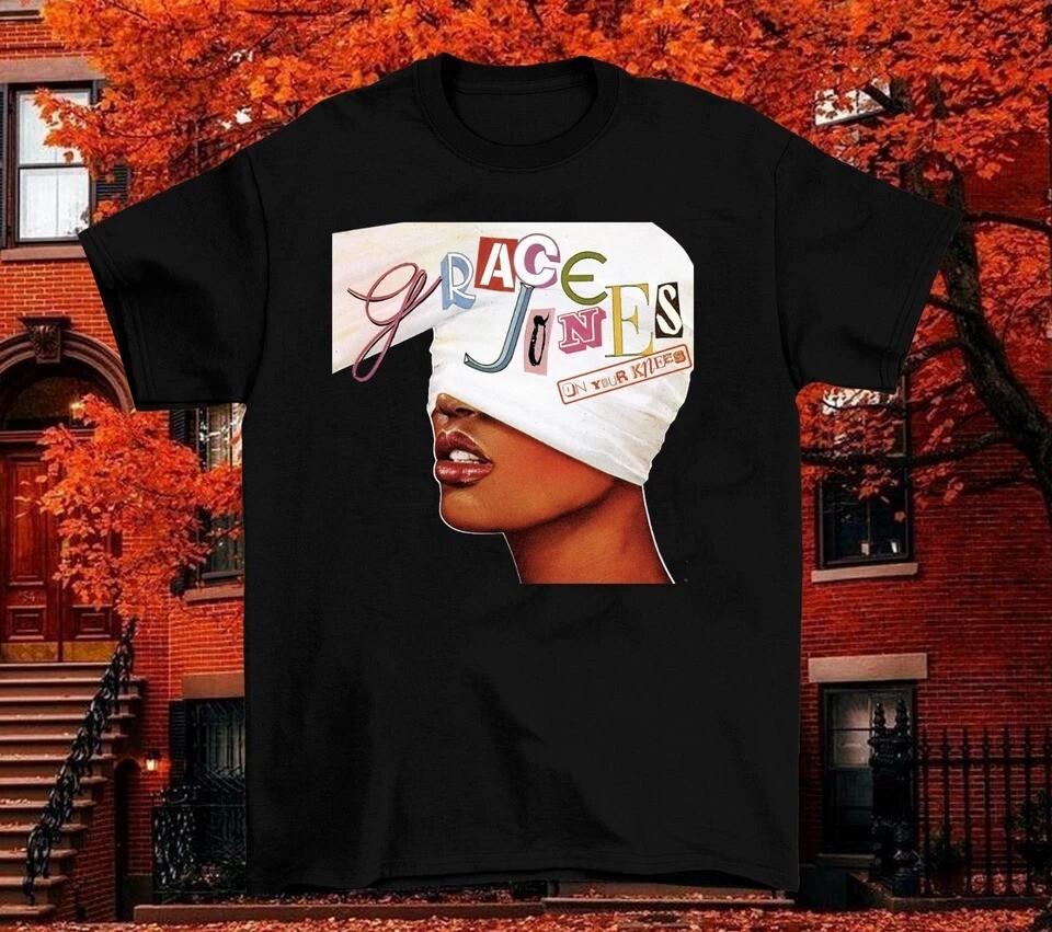 Grace Jones -On Your Knees Album Music Black Unisex Shirt Unisex T-Shirt S