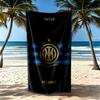 Inter Milan Beach Towel Quickdry Soft Microfiber Comfortable Lightweight Suitable For Swimming Gym Camping Yoga Vacation
