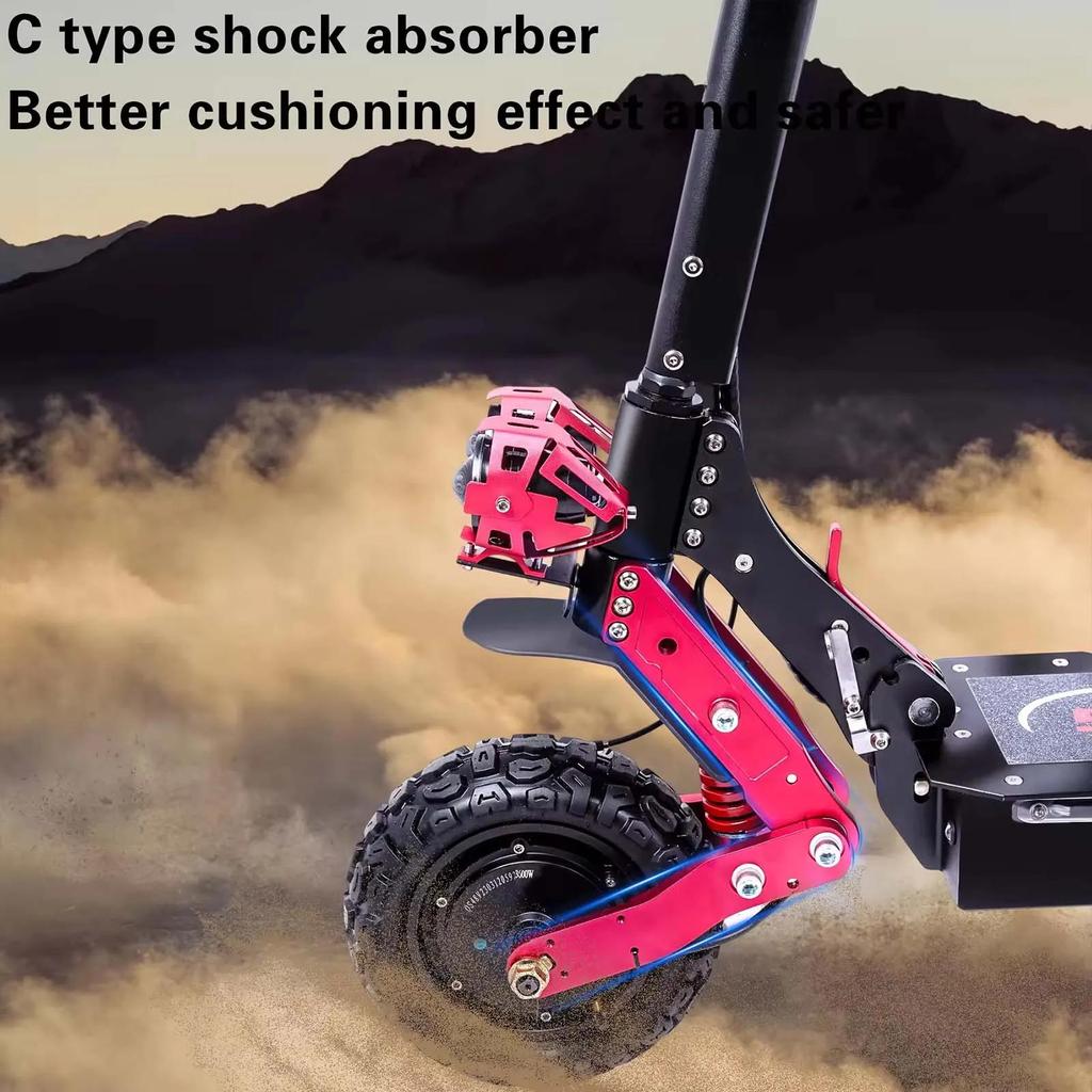 Sunnigoo X7 3600W dobbelmotor elektrisk scooter for voksne 48v 21ah Topphastighet 65-70km/t 10 tommers terrengdekk Rekkevidde 60km Escooter