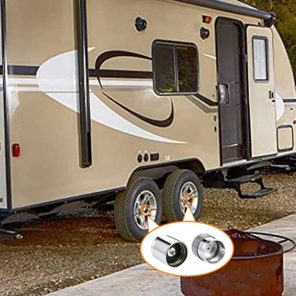 SDTC Tech Trailer Wheel Bearing Protector Sets 1.98 Inch Stainless Steel Bearing Protectors With Bearing Dust Cover Caps For Trailer Boat (Grey And