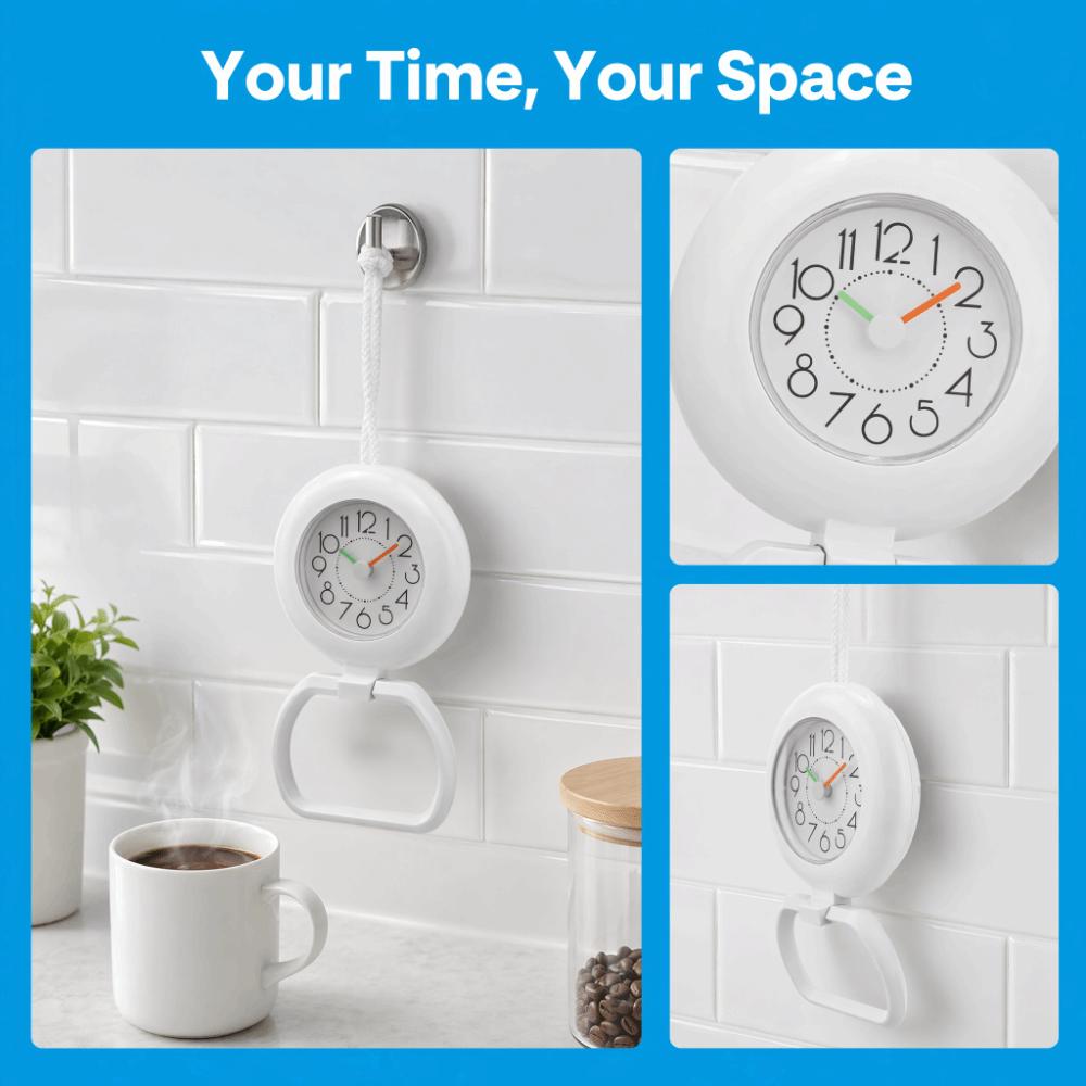 Waterproof Design Shower Clock Plastic Hanging Table Clock Bathroom Wall Clock Home Decoration