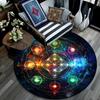 Chakra Round Area Rug,Carpet Rug for Living Room Bedroom Sofa Playroom Decor,Non-slip Floor Mat