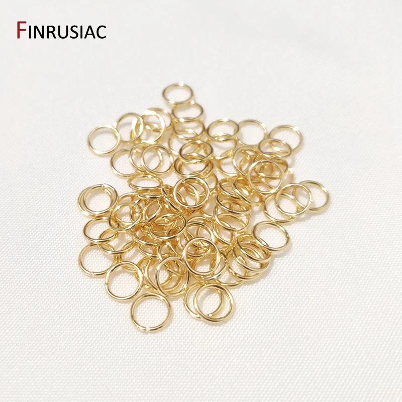 DIY Open Jump Rings For Jewelry Making Accessories,14k Real Gold Plated Brass Metal Material Connecting Ring Wholesale