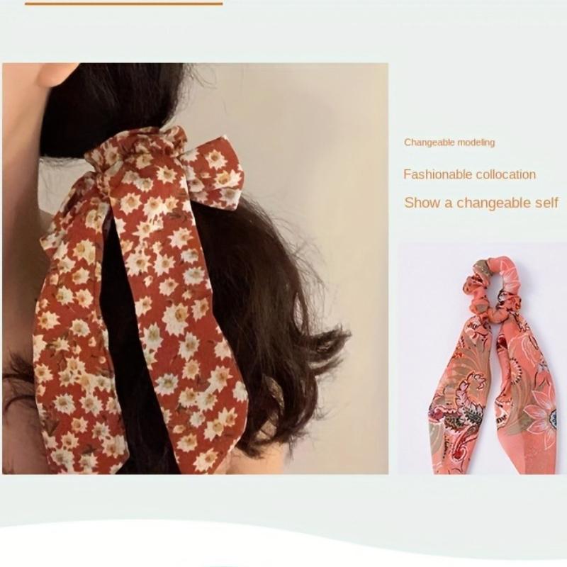 1pc 8 Types of Floral Hair Bands with Bows - Elegant Printed Headband Hair Band,Women's Soft Fashion Fabric Hair Accessories