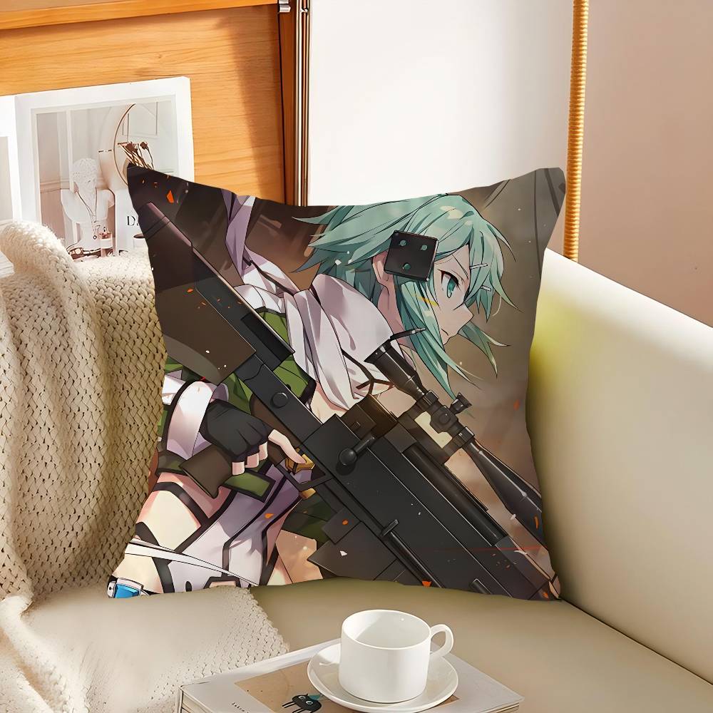 Sinon Cartoon Office Cushion Pillowcase Car Cushion Cover45X45CM Lumbar Pillowcase Sofa Pillowcover