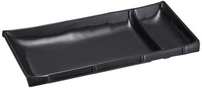 Nerozbitný tanier na gyoza Nagao Tsubame-Sanjo, čierny, vyrobený v Japonsku, SP-32B