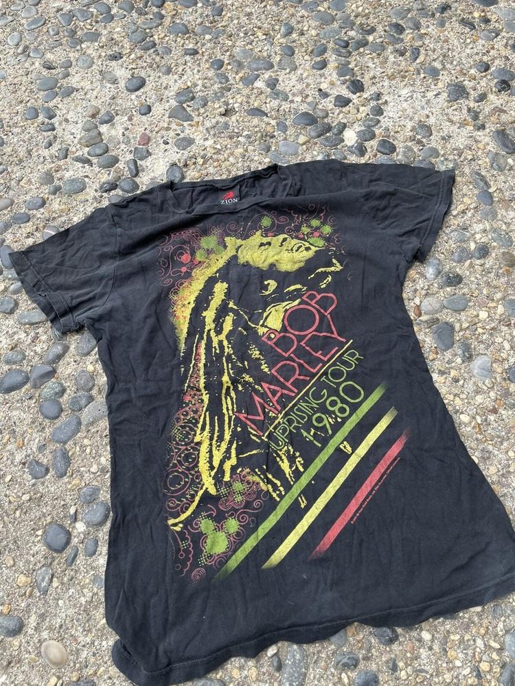 Bob Marley Womans Zion Roots Short Sleeve  Womens XL Black Unisex T-Shirt M