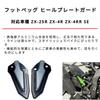 Motokano Foot Peg Heel Plate Guard for ZX-25R ZX-4R ZX-4RR SE (Titanium)