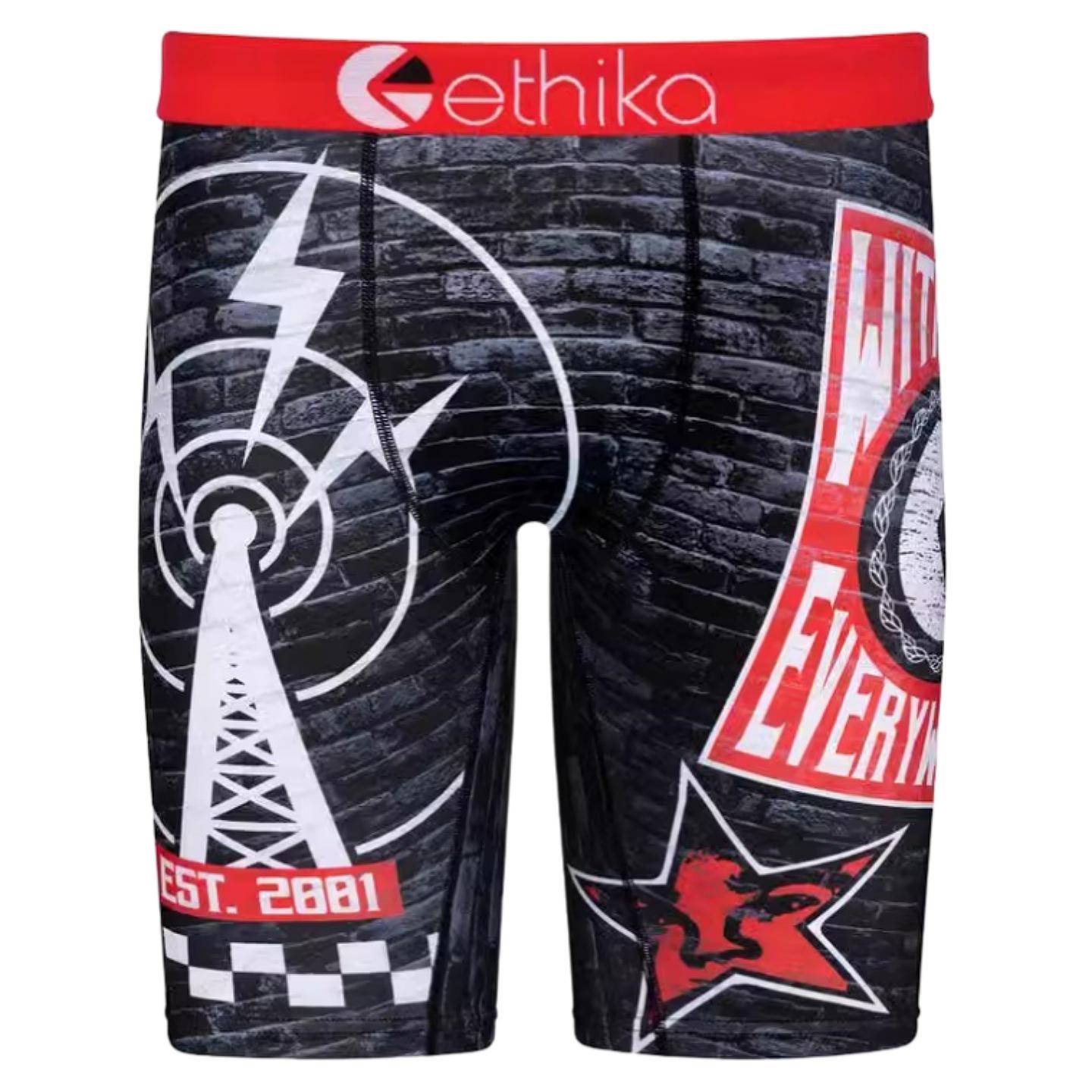 

Чоловіча дихаюча квадратна білизна ETHIKA: Модні спортивні труси з принтом, плавки для фітнесу, пляжні штани. M EU size (120-140 jin)