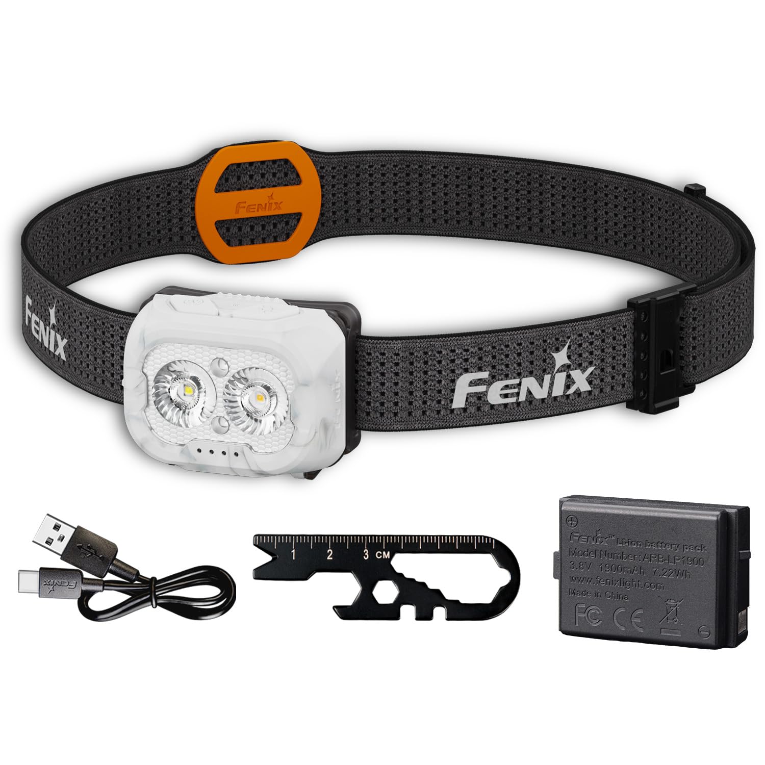 

Fenix Перезаряджуваний світлодіодний 800 3 Світло 1900 мАг IP66 Акумулятор 125 м Промінь Падіння Водонепроникний і Високий Ідеально підходить для вулиці Катастрофа Енергія Комаха Фенікс Налобний ліхтар білий