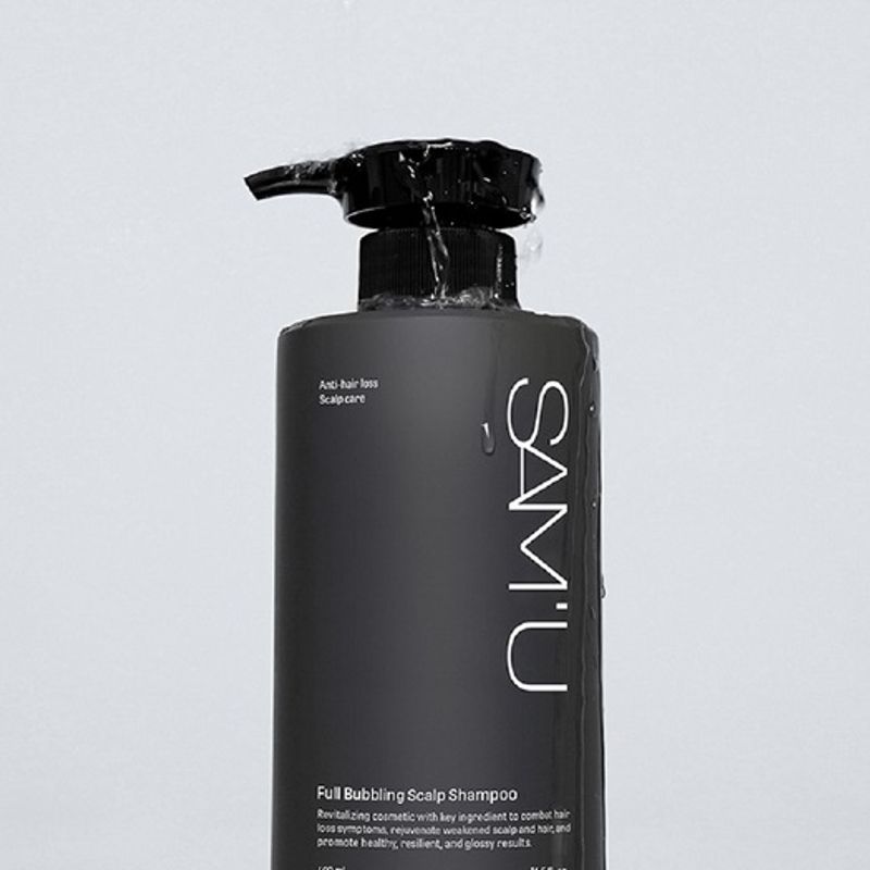 SAM U Full Bubbling Scalp Shampoo 490ml quantity