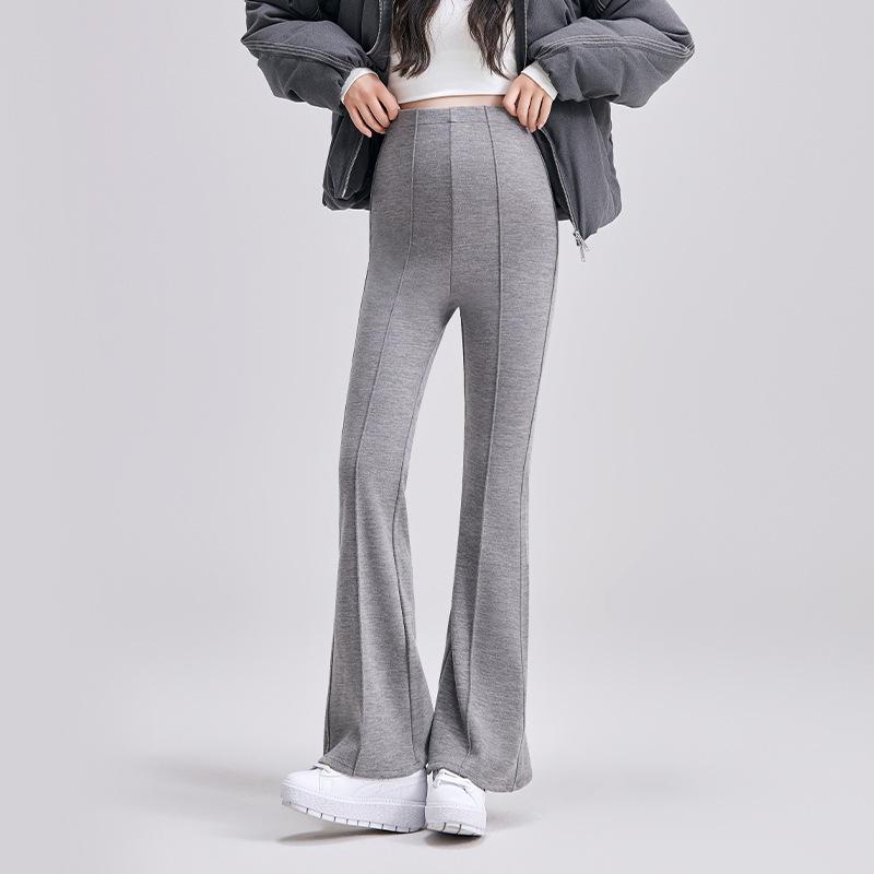 

Брюки для беременных, весенне-осенняя верхняя одежда, микро-пулл брюки, без поддержки живота, без живота, повседневные брюки, высокие расклешенные брюки, осенняя одежда XL（140-170）