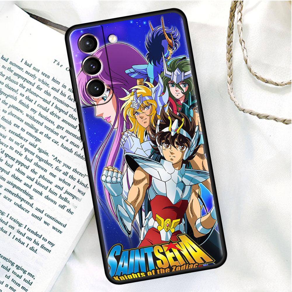 Phone Black Soft Case For Samsung Galaxy S22 S21 S20 Ultra FE S9 S8 S10 Plus Note 20 10 9 Fundas Cover Sainte Seiya Japan Anime