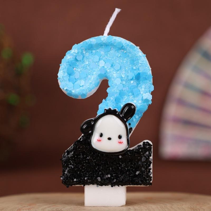 Pacha Dog Numbers Birthday Candle Cake Party Decoration Birthday Handmade Candles 0-9