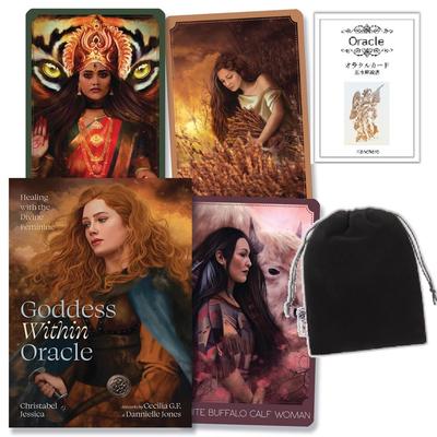 Kancharo 44-Card Oracle Card Set, Tarot Reading [Goddess Within Oracle], Includes Japanese Oracle Card Basic Instructions & Pouch (Authentic)