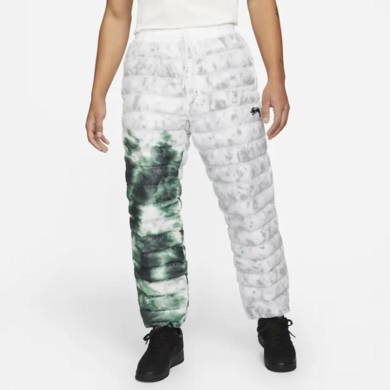 Stussy X Nike Straight-Leg Mid-Rise Casual Pants Men Bottoms Gray DC1093-100