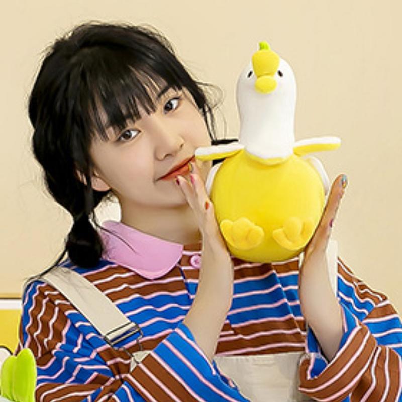 1 Piece Birthday Gifts 23Cm Kawaii Duck Means Make A Friend Soft Plush Stuffed Doll Toys Bedroom Sofa Decoration