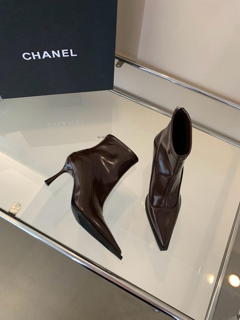 Fashion Women's  Soft Leather Pointed Toe Thin High Heel Shoes Sexy Autumn Winter Shoes Women Dress Warm Wedding Ankle Boots