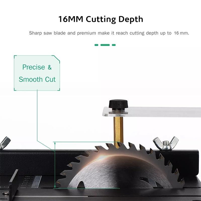 DC24V Table Saw Mini Handmade Desktop Saws Adjustable High DIY Hobby Acrylic Block Multifunctional Woodworking Electric Bench Saw