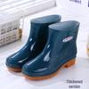 Women's Oxford Sole Waterproof Short Rain Boots - Non-Slip Fashion Outerwear Rubber Shoes