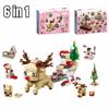 Kids Christmas Gift Micro Building Block Toys Children Santa Claus Reindeer Puzzle Assembling Bricks Table Decor Toys For Boys