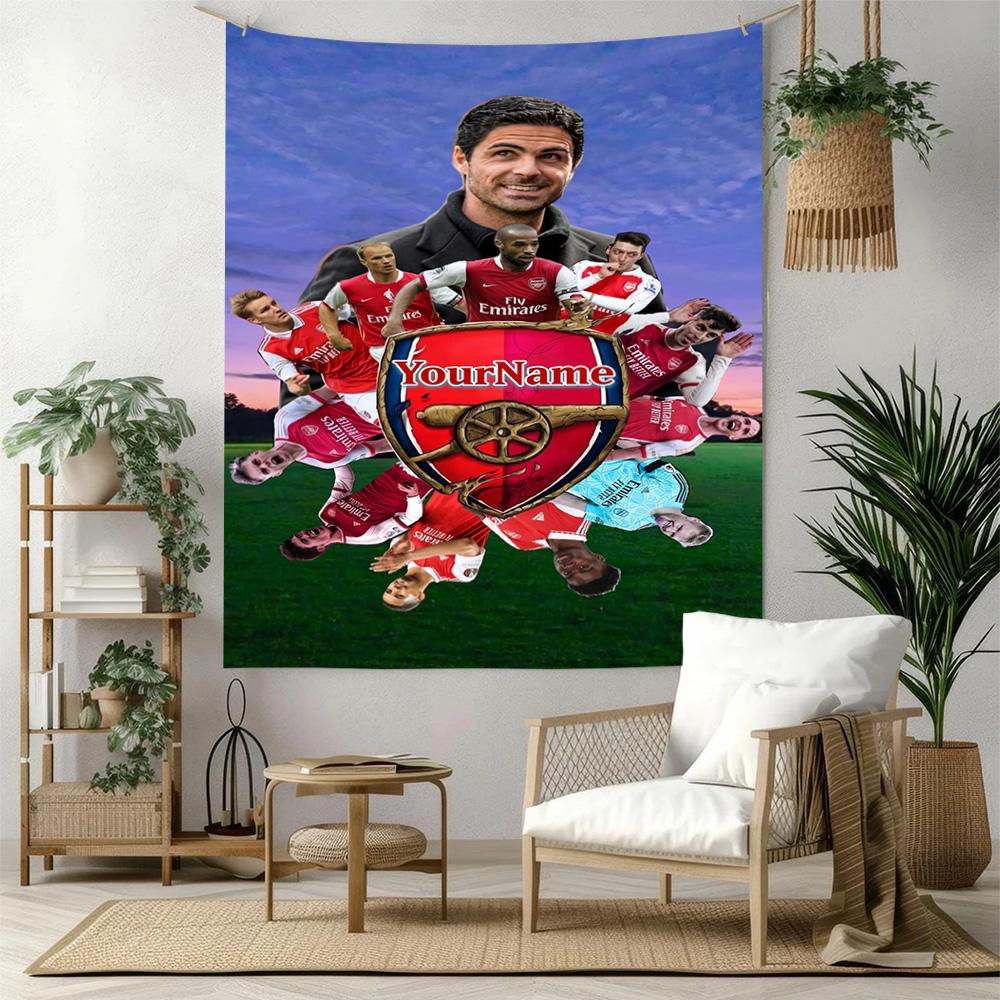 Arsenal Custom Your Name Wall Decor Tapestry Art For Pet Memorial Birthdaywedding Party Backdrop Family Gift
